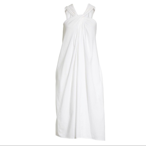VINCE TWIST FRONT HALTER MIDI DRESS - Picture 4 of 5